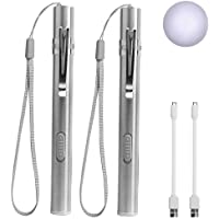 LEAGY Lumières de stylo pour les infirmières Lampe de poche rechargeable par USB Lampes de poche 2 lampes blanches pour…